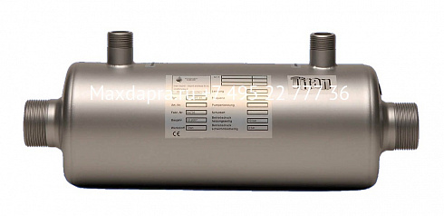 Теплообменник D-TWT  35, корпус и спираль из титана, 35-42 кВт, 100110 (100136)